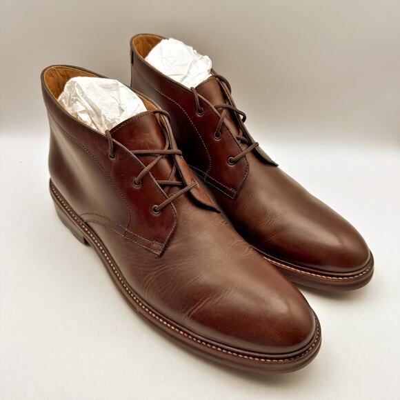 Johnston & Murphy Mens Welch Chukka Boot US 12M EU 46 Brown Leather NIB - Picture 6 of 13